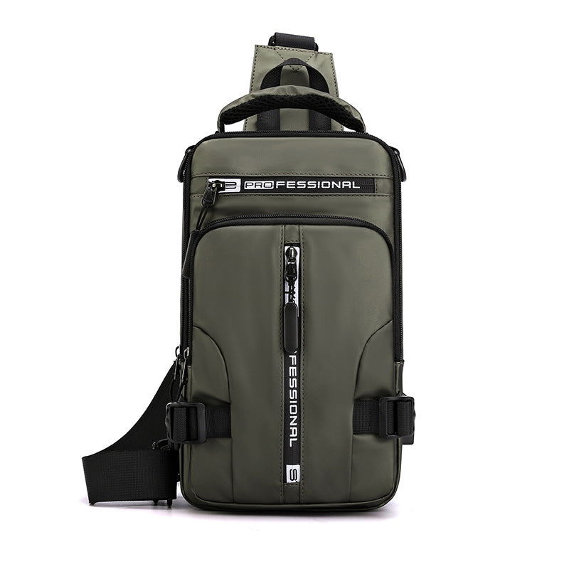 Men's multi-functional shoulder chest crossbody backpack