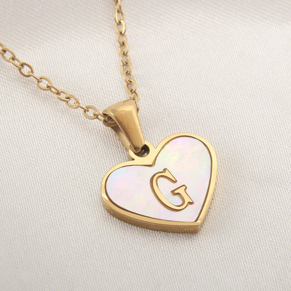 Heart necklace for women, jewelry for Valentine's day, various letters