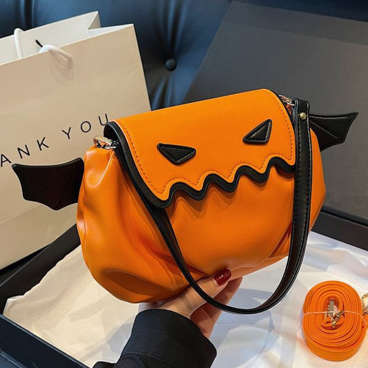 Smieklīgā Crossbody soma - Halloween Pumpkin karikatūra plecu soma