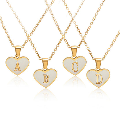 Heart necklace for women, jewelry for Valentine's day, various letters