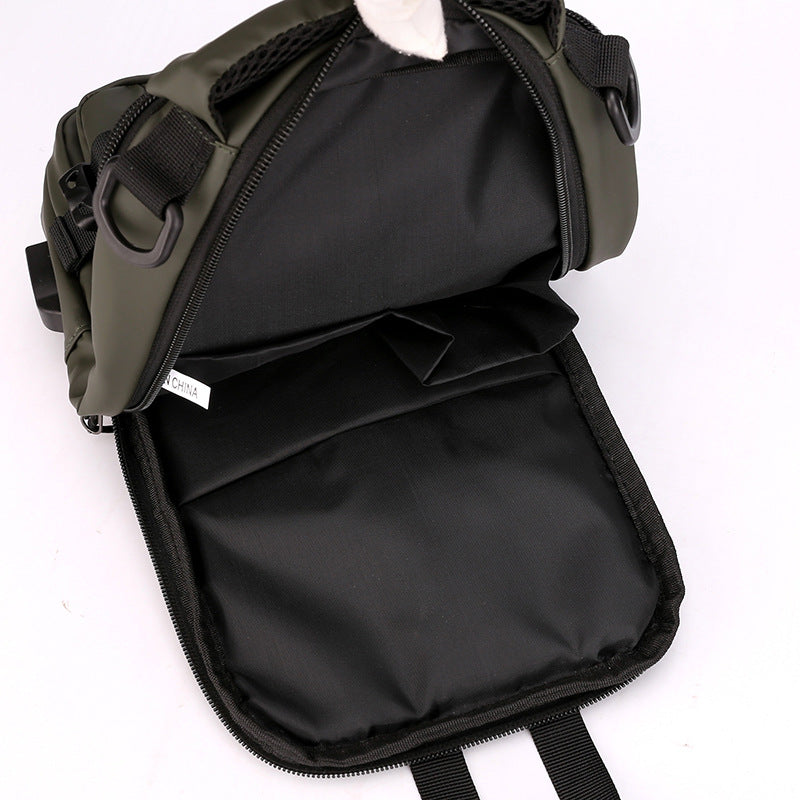 Men's multi-functional shoulder chest crossbody backpack