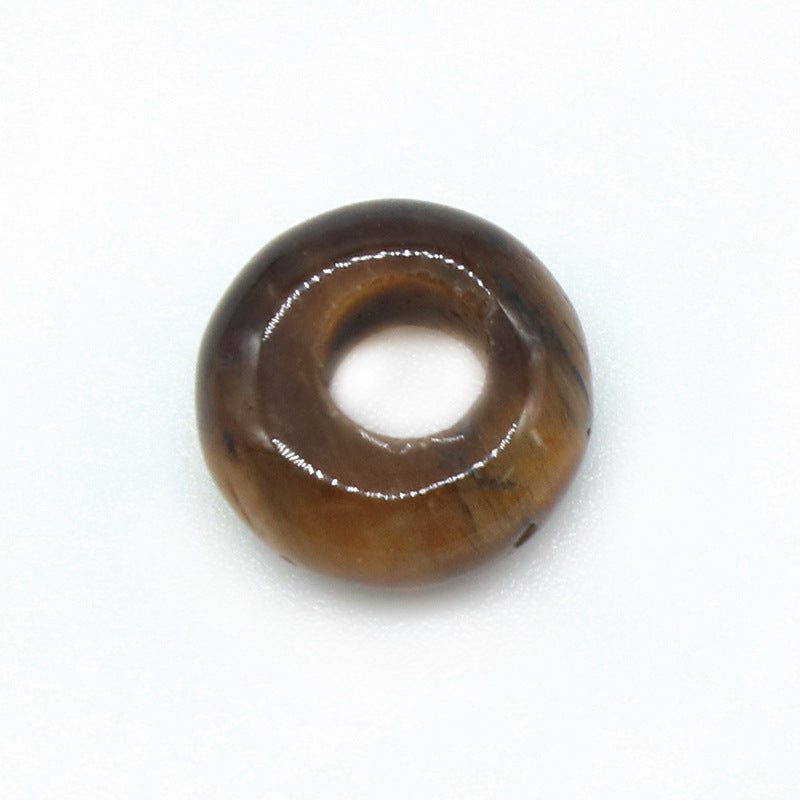 Natural abacus crystal agate jade with 5x10mm hole 4mm circle