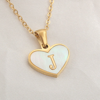 Heart necklace for women, jewelry for Valentine's day, various letters