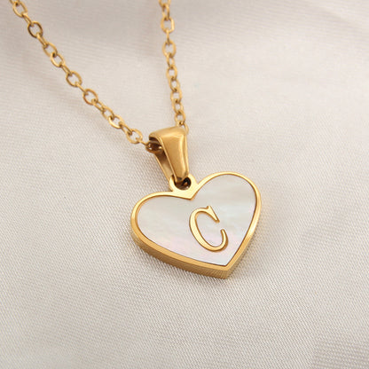 Heart necklace for women, jewelry for Valentine's day, various letters