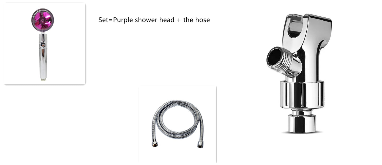 360 degree rotatable shower head with water saving flow function, with small fan