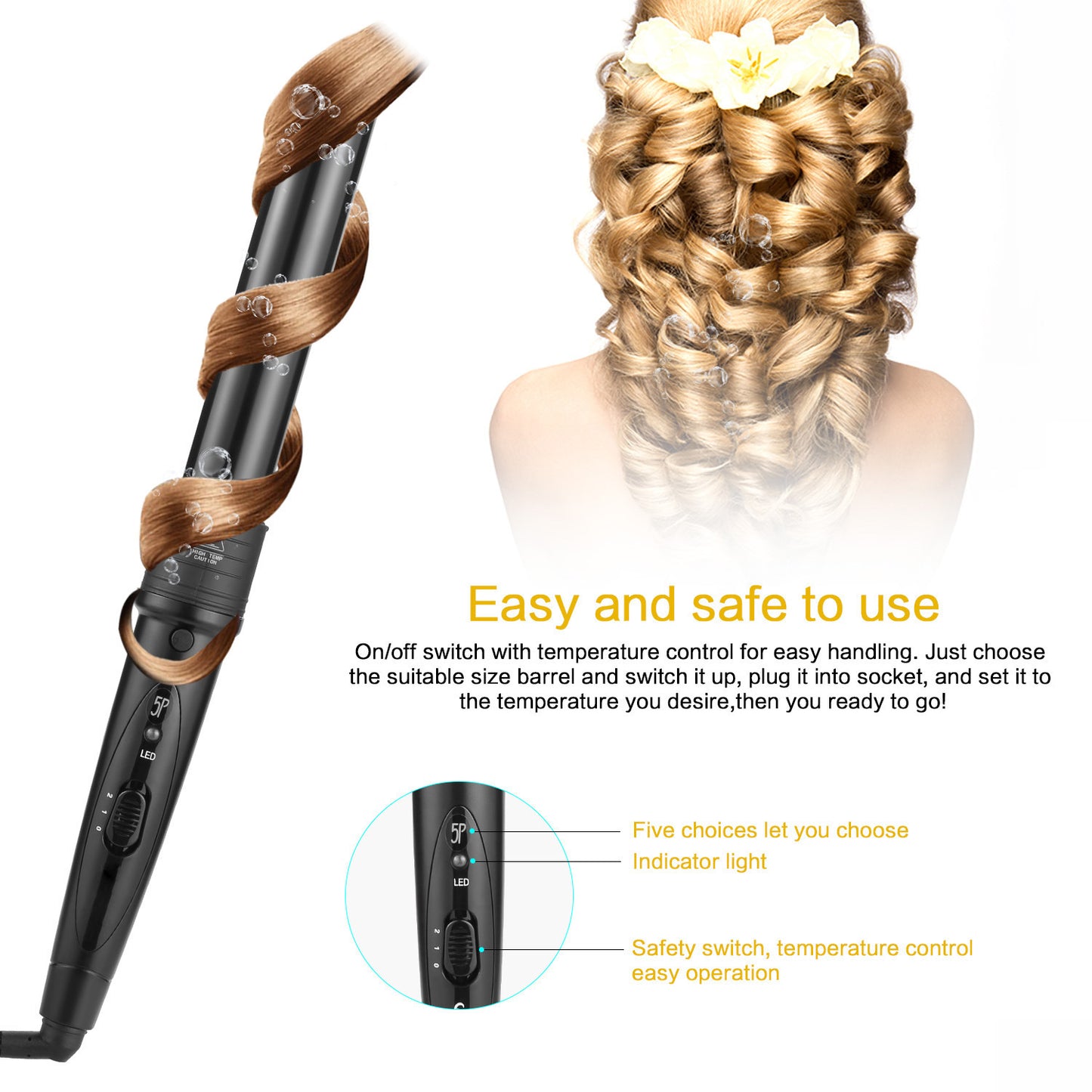 Multifunctional 5-in-1 Ceramic Hair Care Hair Curler