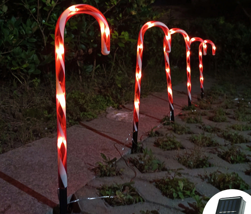 Solar-Powered Cane String Lights