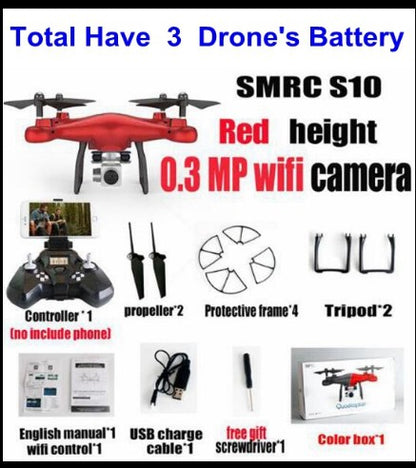 WiFi 2MP Camera With S10 SMRC FPV Quadcopter Drone UAV with Micro Remote Control