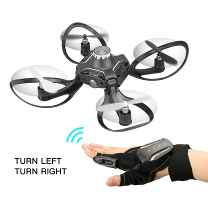 Foldable Drone with Gesture Control Aerial Photography, Four Axis Drive, Perceptual Gravity, Induction Remote Control