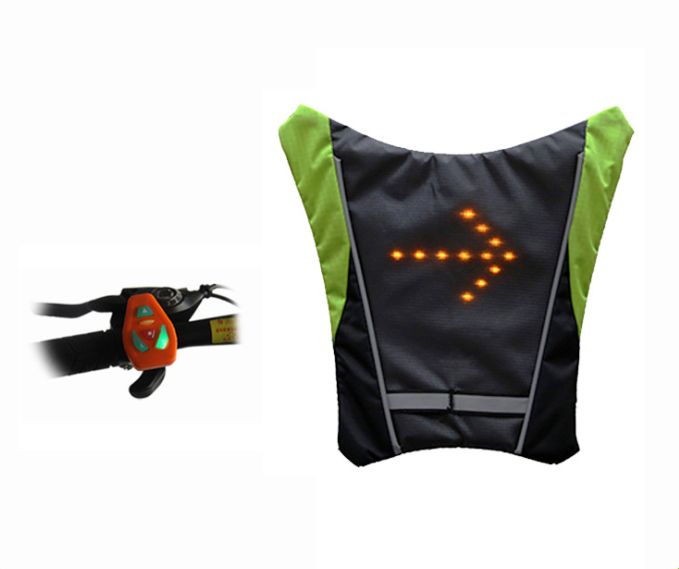 Rechargeable reflective vest with LED lights