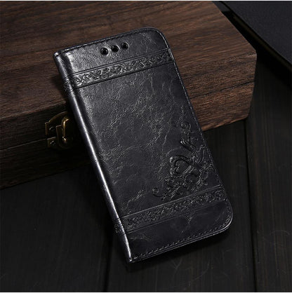 Apple, Luxury Retro Leather Cover Flip Case For iPhone/ Samsung Galaxy