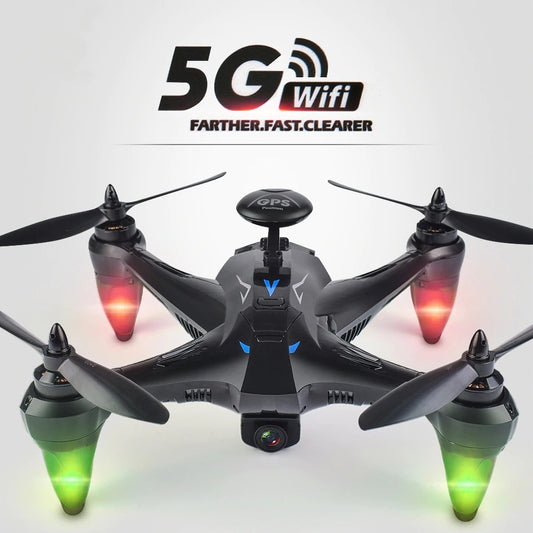 Profesionāls platleņķa automātiskās atgriešanās kvadrokopters 5G WiFi FPV Dual GPS 720P1080P ar kameru