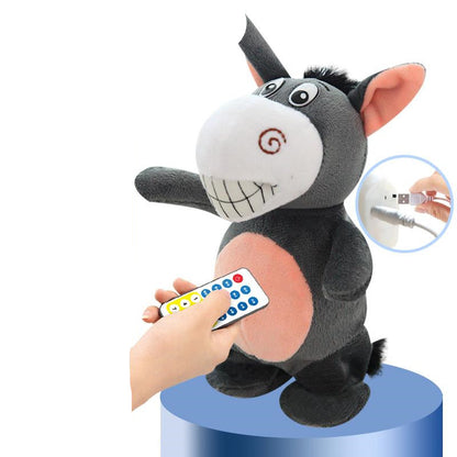 Electronic robots various animals donkey piglet with remote control for children plush toy Talking / walking / singing