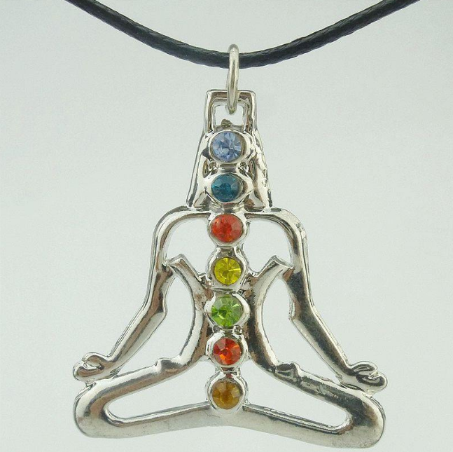 Yoga meditation Buddha statue necklace