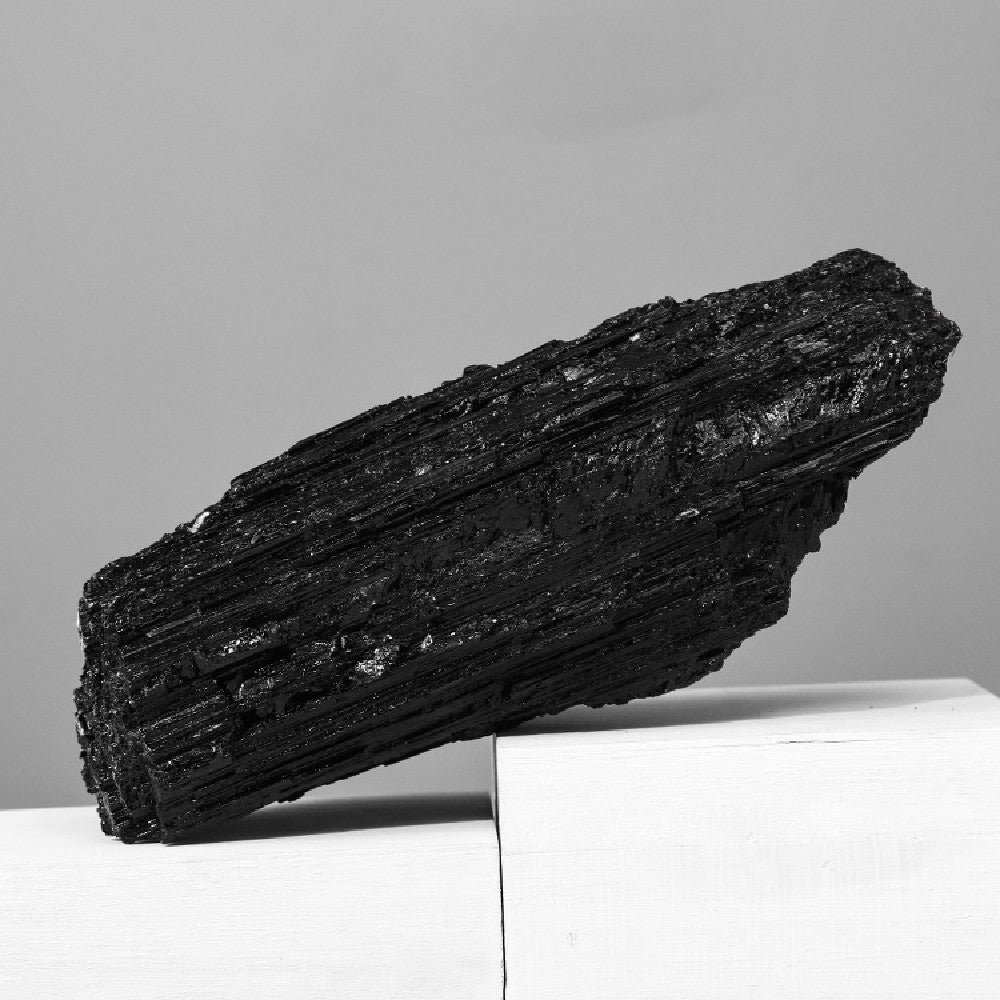 Natural Black Tourmaline Large Piece Of Raw Ore Ornament