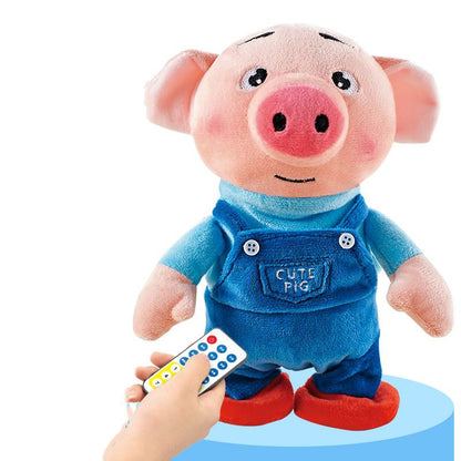 Electronic robots various animals donkey piglet with remote control for children plush toy Talking / walking / singing