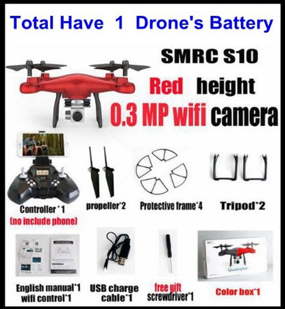 WiFi 2MP Camera With S10 SMRC FPV Quadcopter Drone UAV with Micro Remote Control