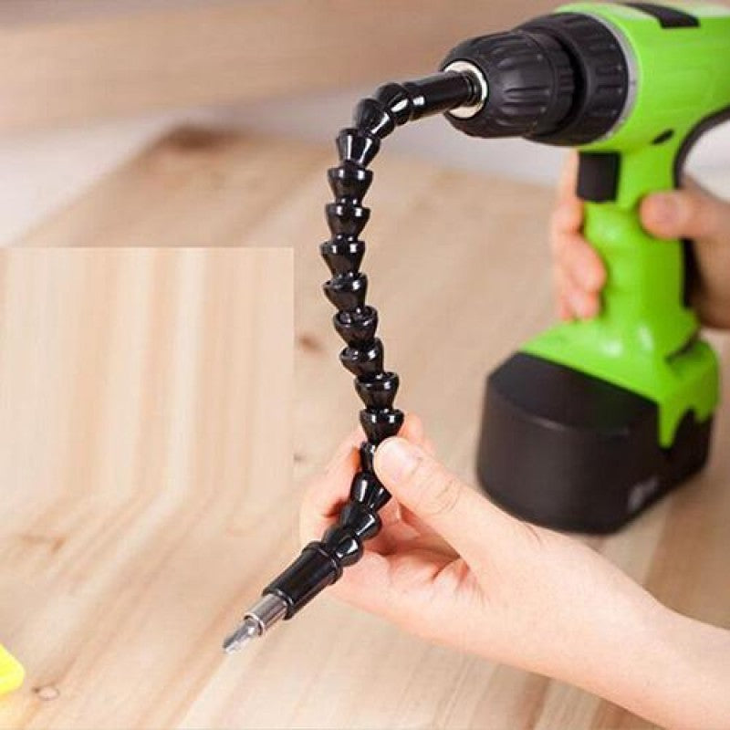 Universal flexible screwdriver shaft for screwing in hard-to-reach places