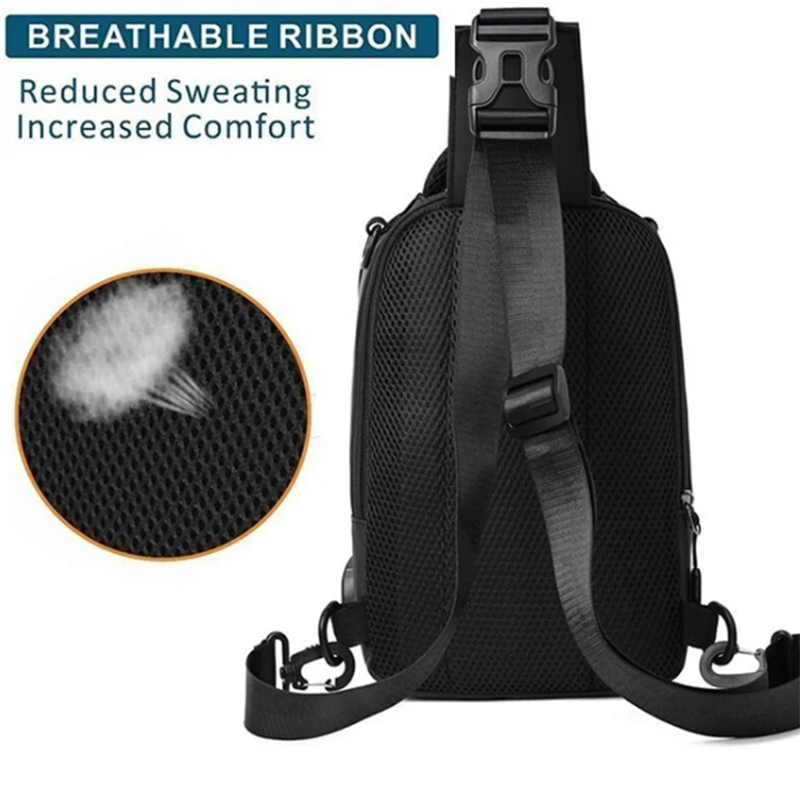 Men's multi-functional shoulder chest crossbody backpack