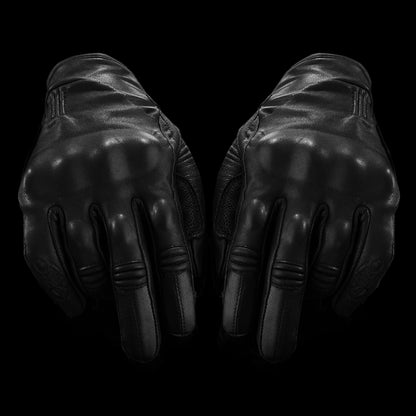 Motorcycle leather gloves.