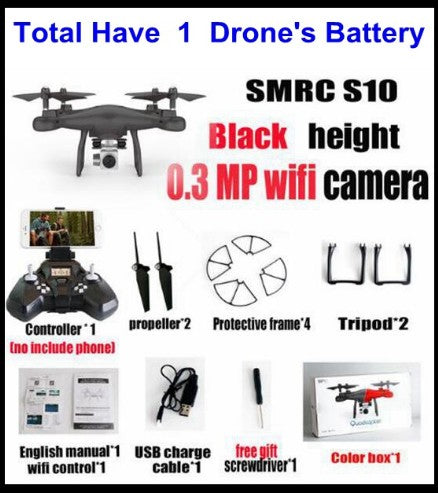 WiFi 2MP Camera With S10 SMRC FPV Quadcopter Drone UAV with Micro Remote Control