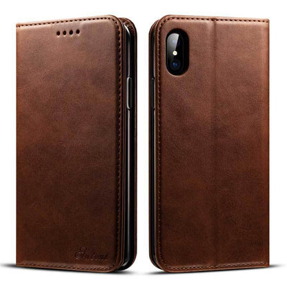 Retro Calfskin Phone Holster Flip Protective Cover