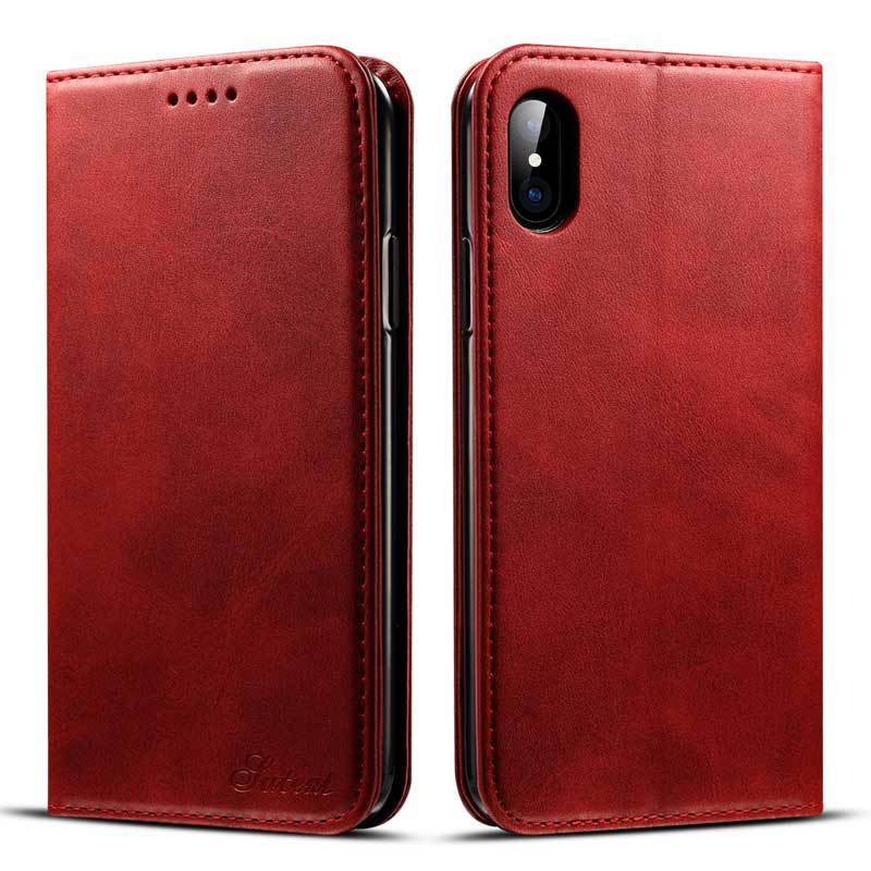 Retro Calfskin Phone Holster Flip Protective Cover