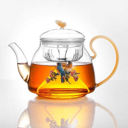 Pyrex Teapot with Cartoon Flower Design