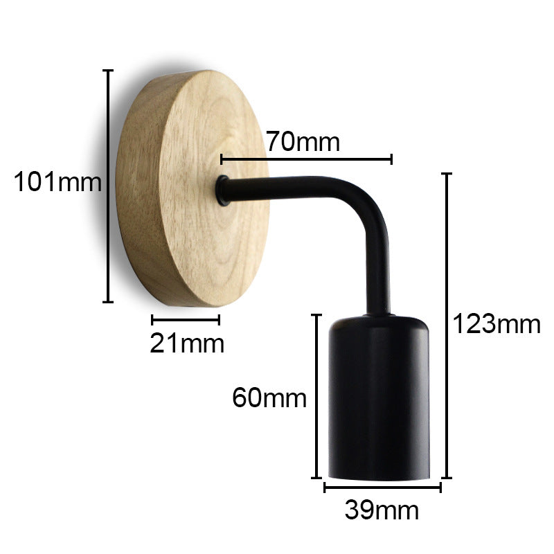 Elegant Wrought Iron LED Wall Light in Minimalist Style