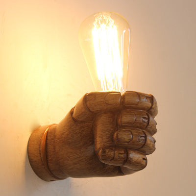 Creative background design wall lamps for bars, restaurants, corridors and corridors in the shape of a fist