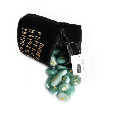 Natural Crystal Fortune-Telling Stone Runes