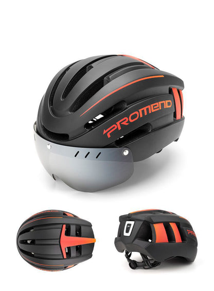 Mountain bike helmet with LED