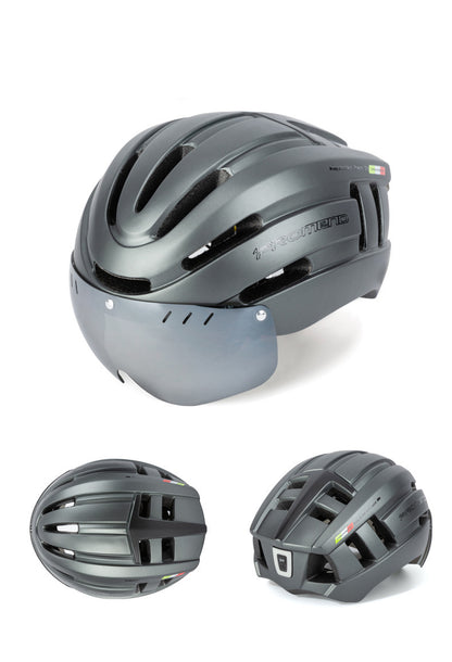 Mountain bike helmet with LED