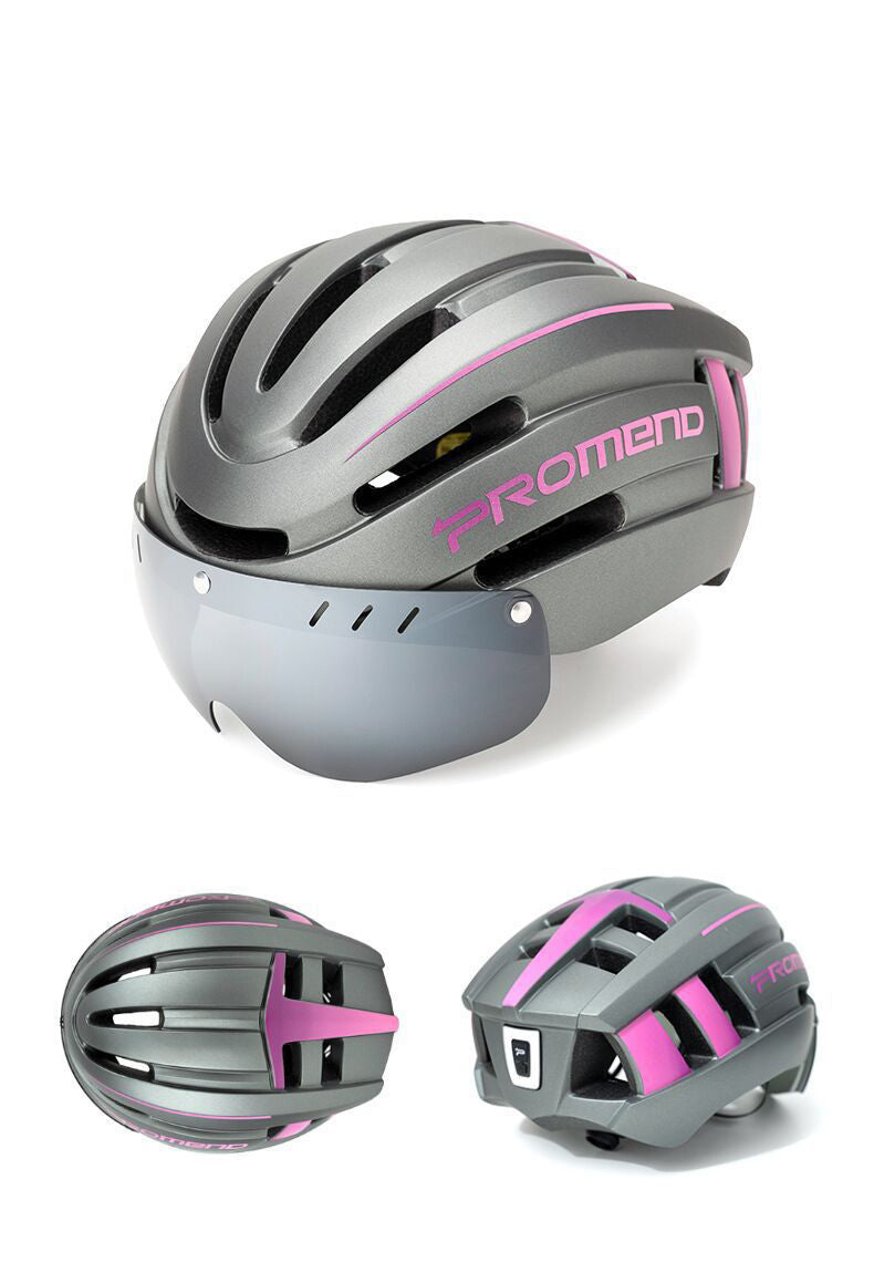 Mountain bike helmet with LED