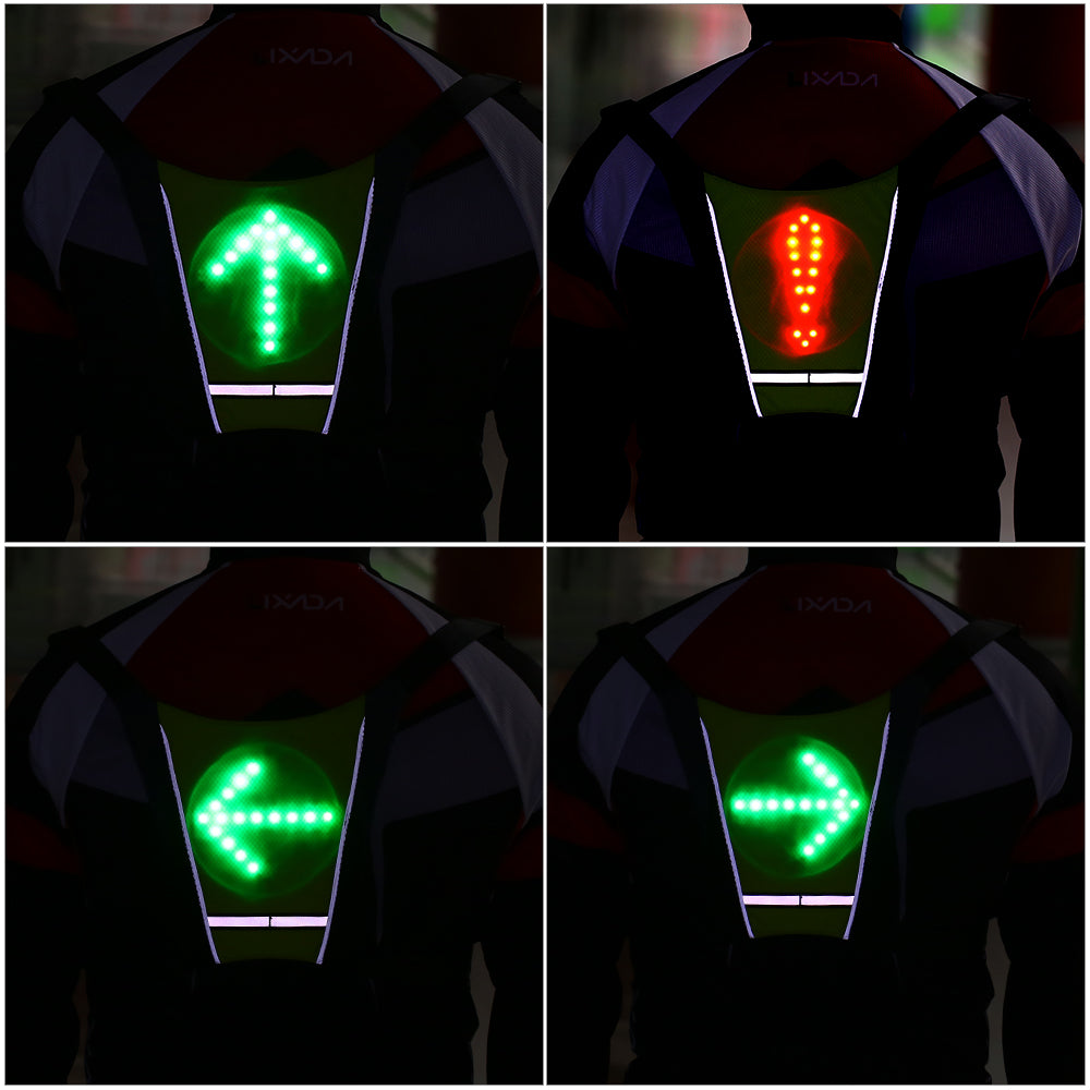 Rechargeable reflective vest with LED lights