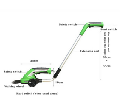 Mazs uzlādējams zāles pļāvējs Elektriskais pārnēsājamais zāles pļāvējs