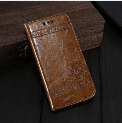 Apple, Luxury Retro Leather Cover Flip Case For iPhone/ Samsung Galaxy