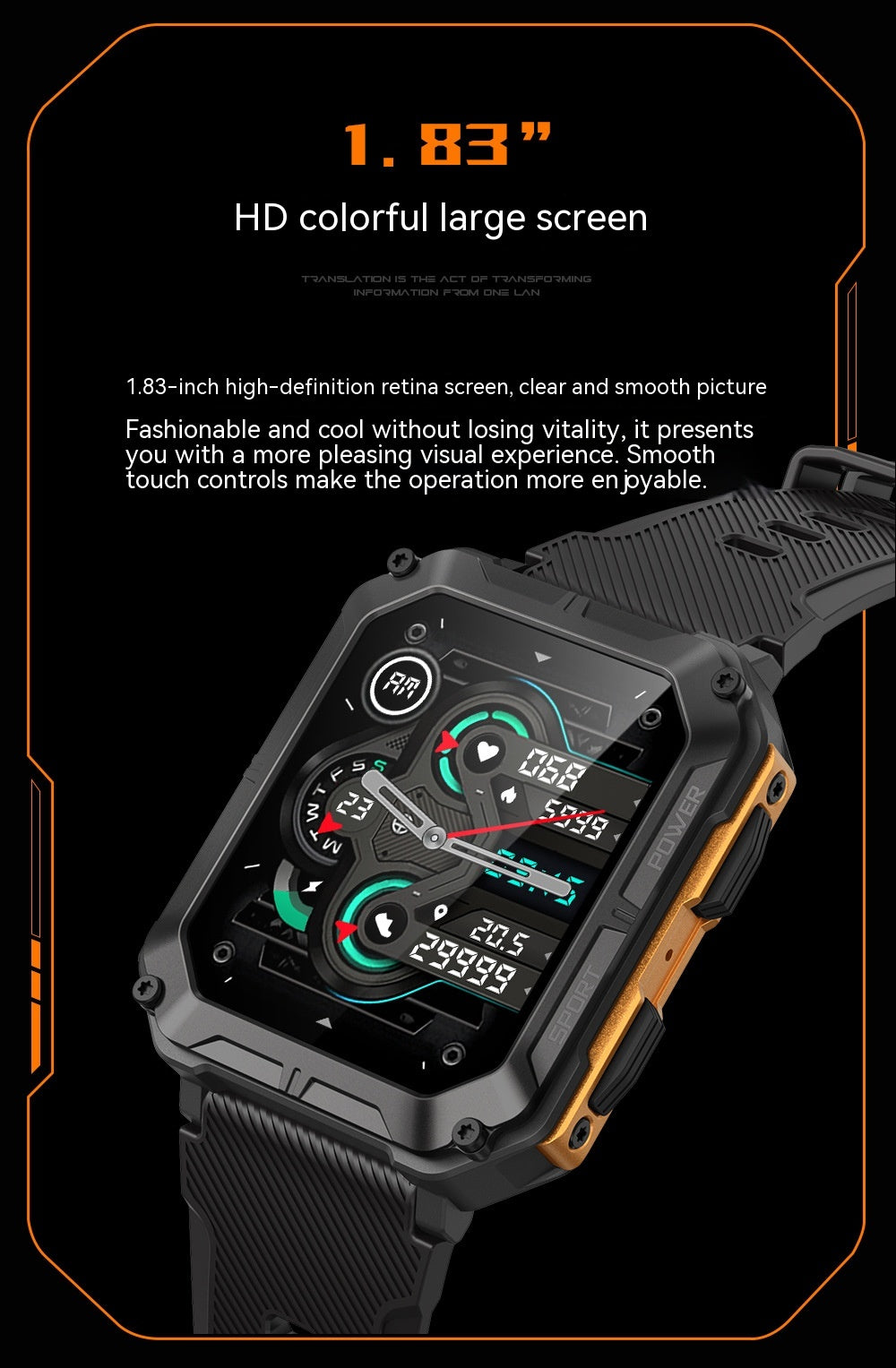 The Intelligent Bluetooth Call Three-Prevention Outdoor Waterproof Watch.