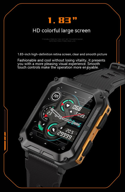 The Intelligent Bluetooth Call Three-Prevention Outdoor Waterproof Watch.