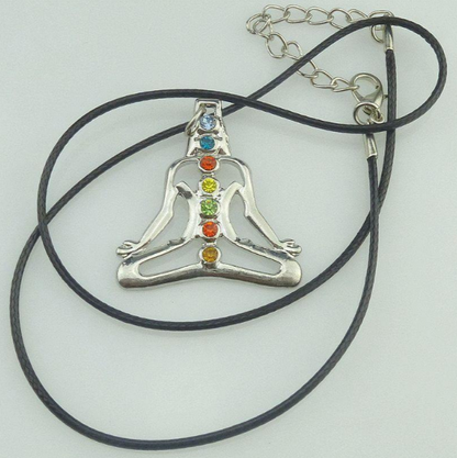 Yoga meditation Buddha statue necklace