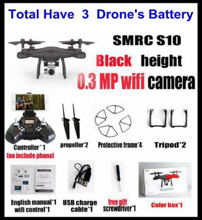 WiFi 2MP Camera With S10 SMRC FPV Quadcopter Drone UAV with Micro Remote Control