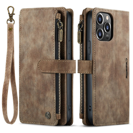 Wallet type IPhone case multifunctional with card protection, leather