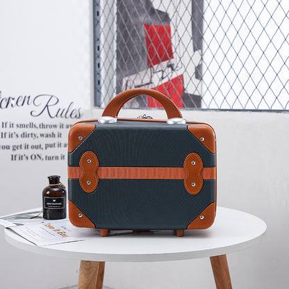 Retro Suitcase Short Travel Suitcase Cute Lady