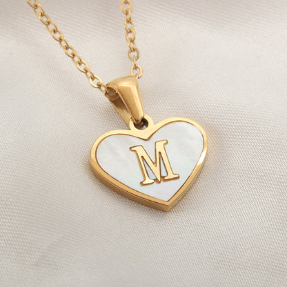 Heart necklace for women, jewelry for Valentine's day, various letters