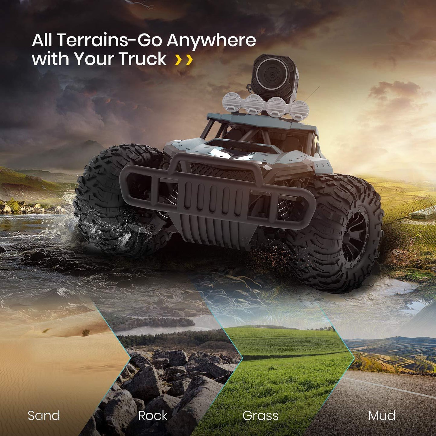 Remote Control Off-Road Trucks 2.4G Wifi 720P HD FPV Camera Toy