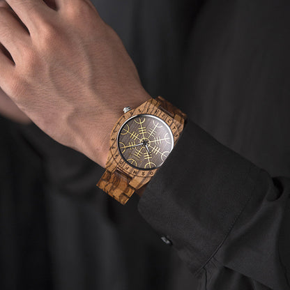 The Leisure Ebony All Wood Watch.