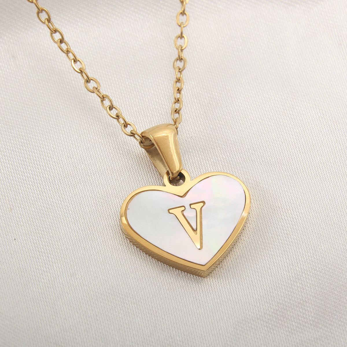 Heart necklace for women, jewelry for Valentine's day, various letters