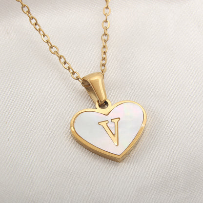 Heart necklace for women, jewelry for Valentine's day, various letters