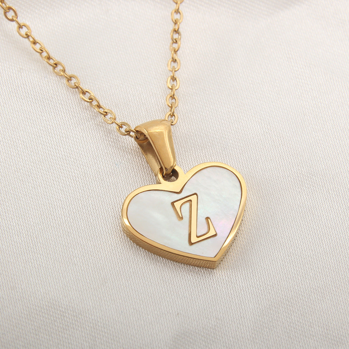 Heart necklace for women, jewelry for Valentine's day, various letters