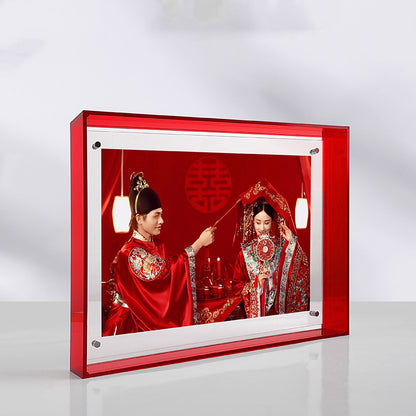 Transparent colored acrylic photo frame